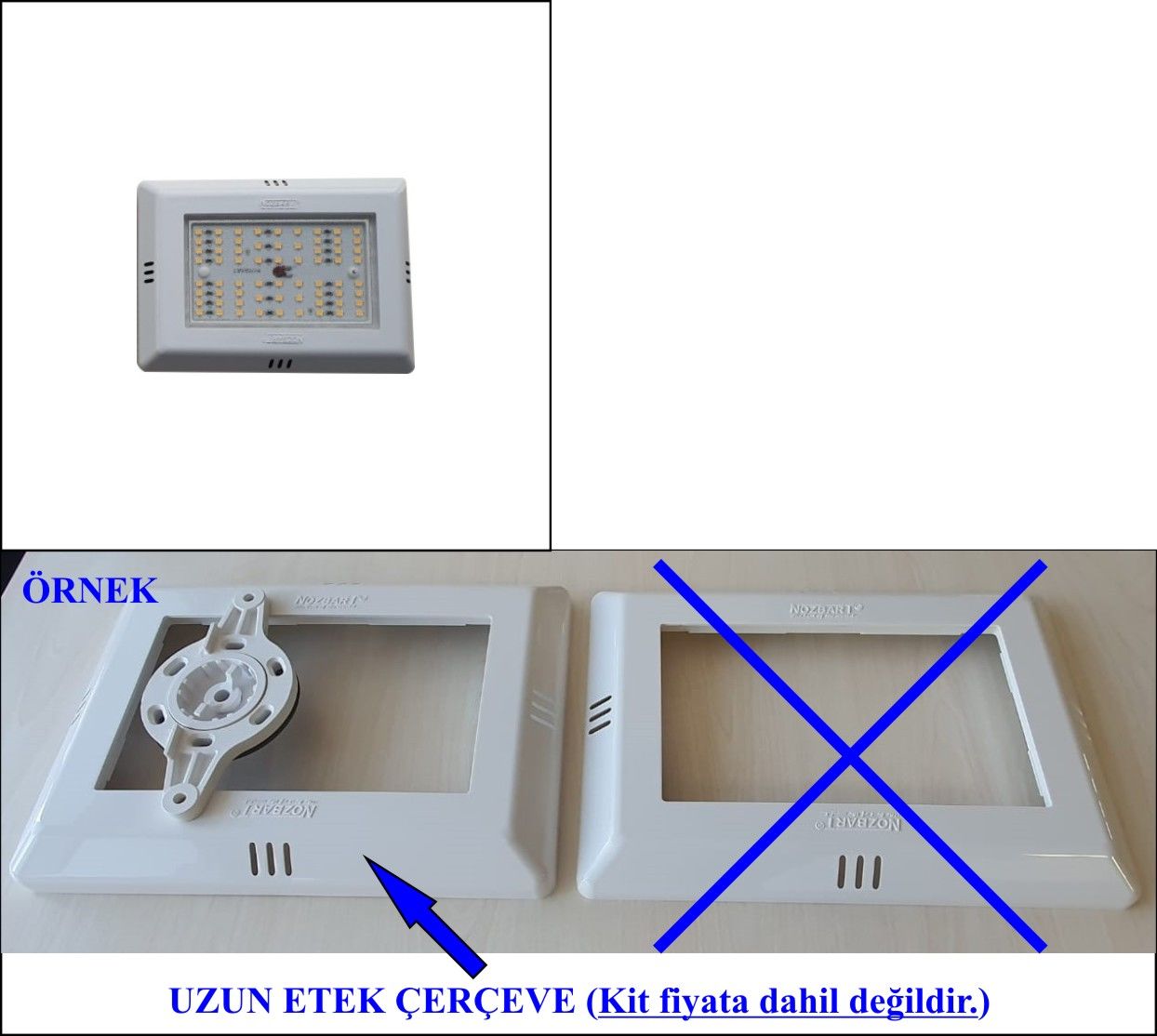 Mini Altın Oran Seri Aydınlatma Armatürü Beyaz uzun etek - Mavi