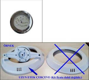 Mini Işıl Seri Aydınlatma Armatürü Krom uzun etek - Beyaz