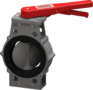 UPVC Nozbart Kollu Kelebek Vana 125 mm - Çıplak