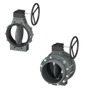 UPVC Nozbart Dişli Kutulu Kelebek Vana