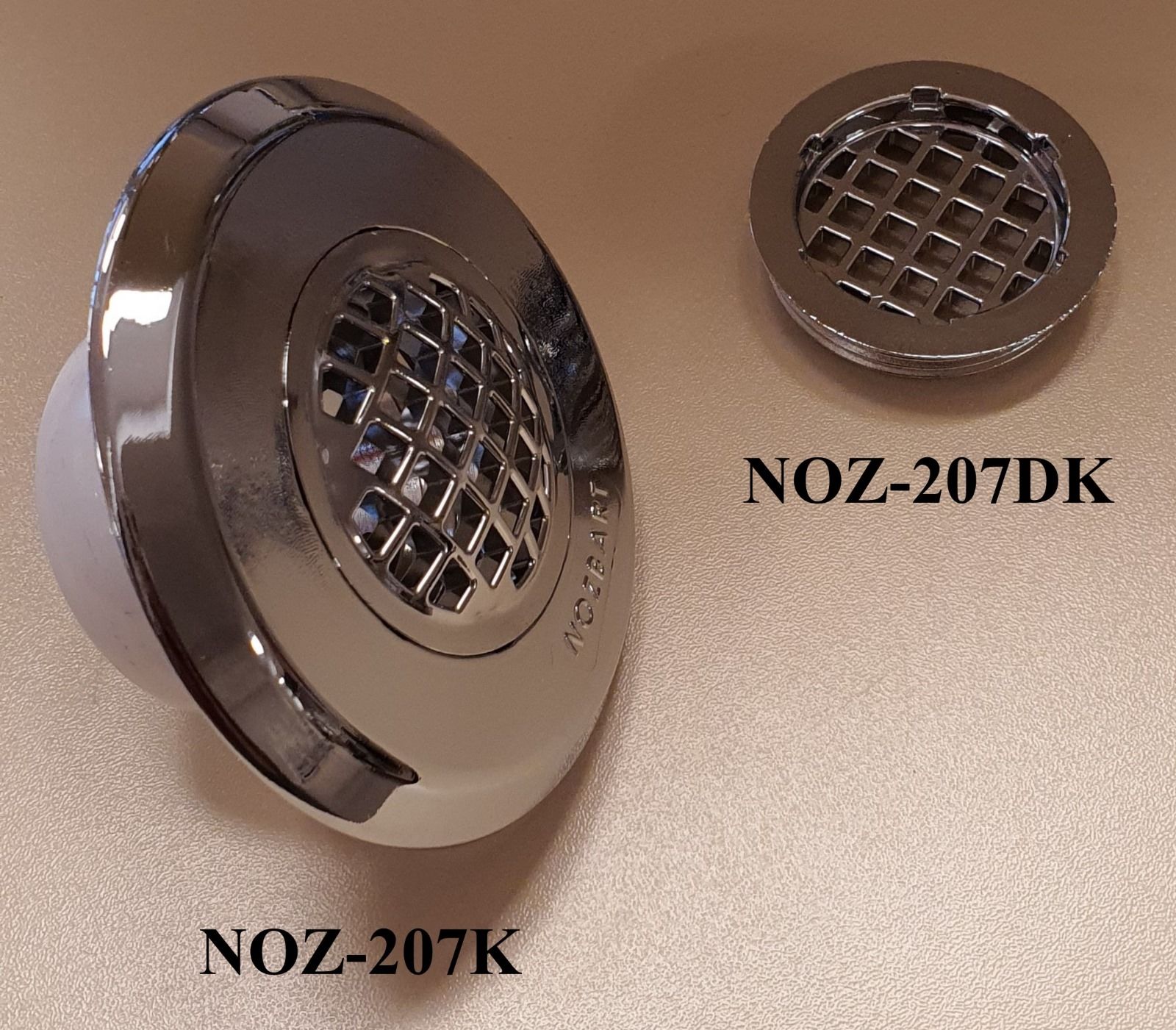 Kafesli Besleme veya Emme Nozulu (Beton) Krom - Mafsallı - Düz