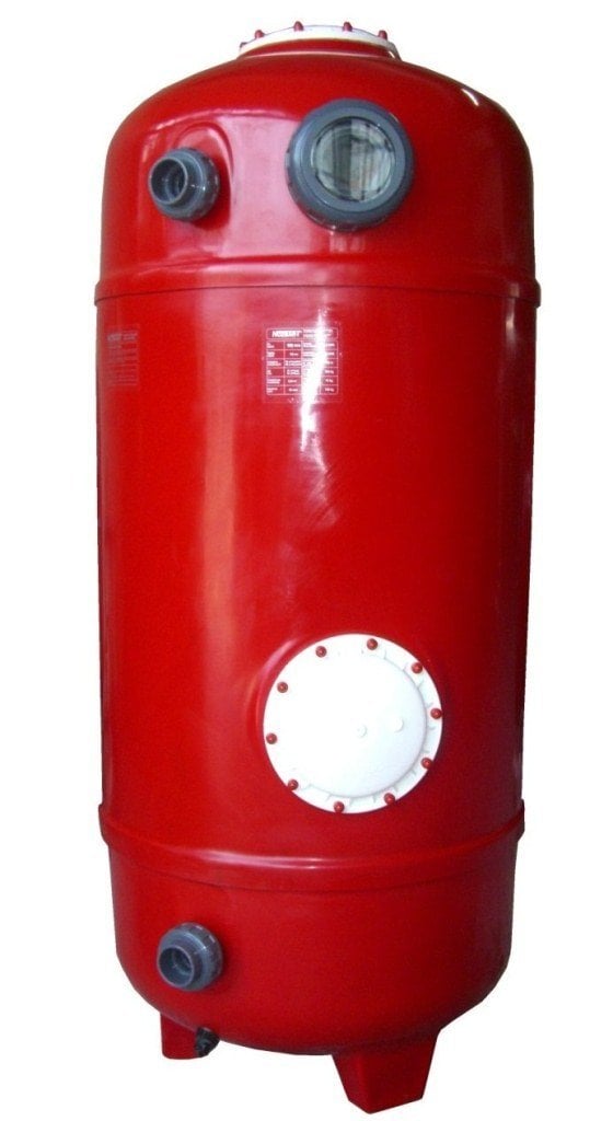 1050 mm DIN Normu Kollektörlü Polyester Kum Filtresi (Göz.Camlı)