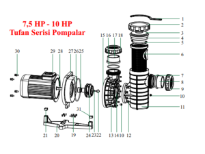 Tufan Serisi Ayak Lastiği (Motor Altı)  No:21