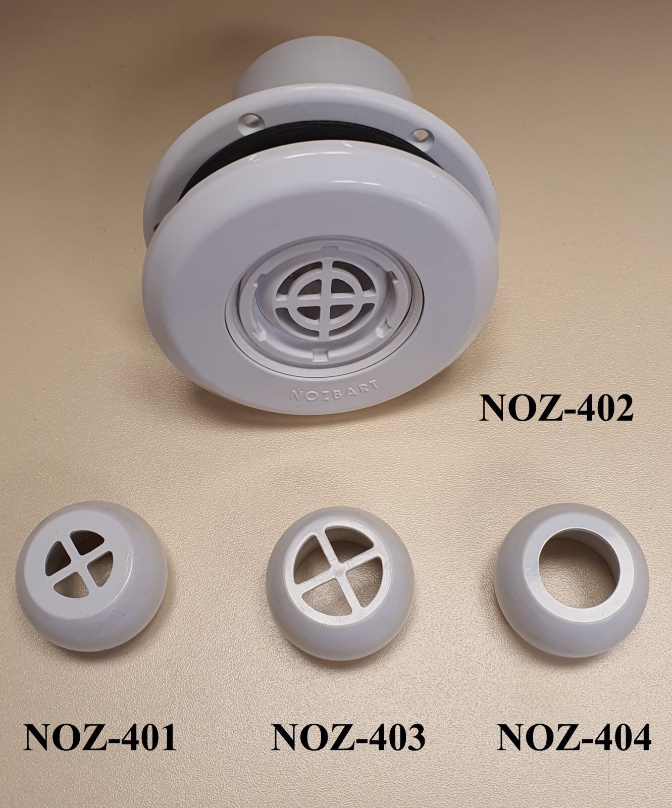 Küreli Yandan Besleme Nozulu (Liner) Beyaz-ABS - Yapıştırma - 4,5 m3/saat