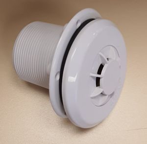 Yandan Çıkışlı Tabandan Besleme Nozulu (Liner) Beyaz-ABS - Dişli