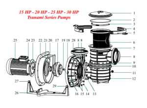 Tsunami Serisi 30 HP Elektrik Motoru (Trifaze) No:25