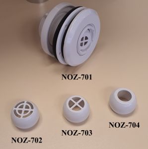 Küreli Yandan Besleme Nozulu (Panel) Beyaz-ABS - Dişli - 7 m3/saat