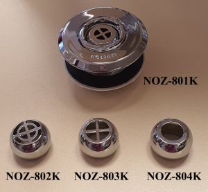 Küreli Yandan Besleme Nozulu (Polyester) Krom - Dişli - 2,2 m3/saat