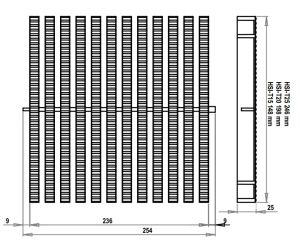 Havuz Savak Izgaraları Tek geçme - T Model - 20 cm