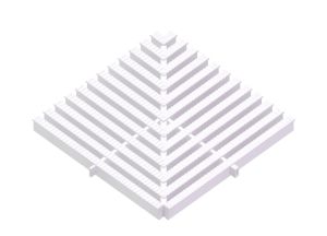 Havuz Köşe Parçaları Tek geçme - 25 cm - 90⁰