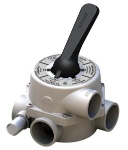 Nozbart Altıyollu vana Beyaz - 63 mm - Dişli