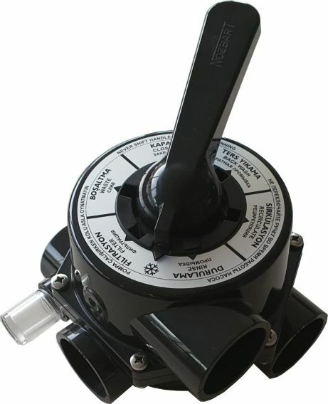 Nozbart Altıyollu vana Siyah - 50 mm - Yapıştırma