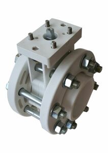 PPRC Aktüatör Uyumlu Beyaz Kelebek Vana 110 mm - Kole+Flanş Komple