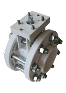 PPRC Aktüatör Uyumlu Beyaz Kelebek Vana 63 mm - Kole+Flanş Komple
