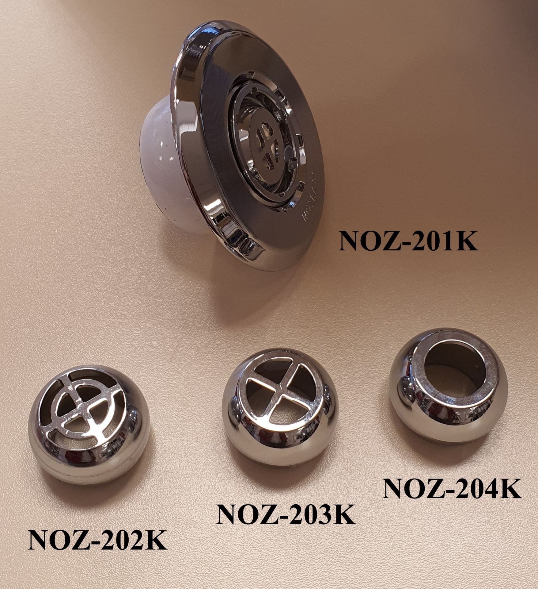 Küreli Yandan Besleme Nozulu (Beton) 4,5 m3/saat (Kafessiz) - Mafsallı - Daire - Krom