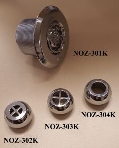 Küreli Yandan Besleme Nozulu (Beton) 7 m3/saat - Dişli - Daire - Krom