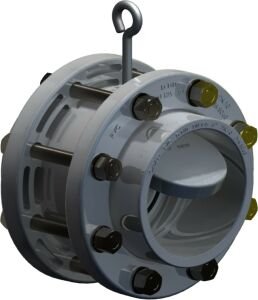 UPVC Çalpara Çekvalf 315 mm - Kole+Flanş Komple