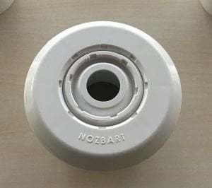 Küreli Yandan Besleme Nozulu (Beton) 4,5 m3/saat (Kafessiz) - Beyaz - Yapıştırma - Daire