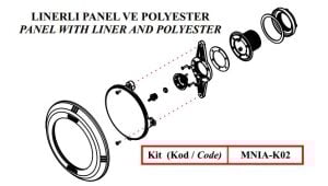Mini Işıl Serisi Panel ve Polyester için Montaj Kiti