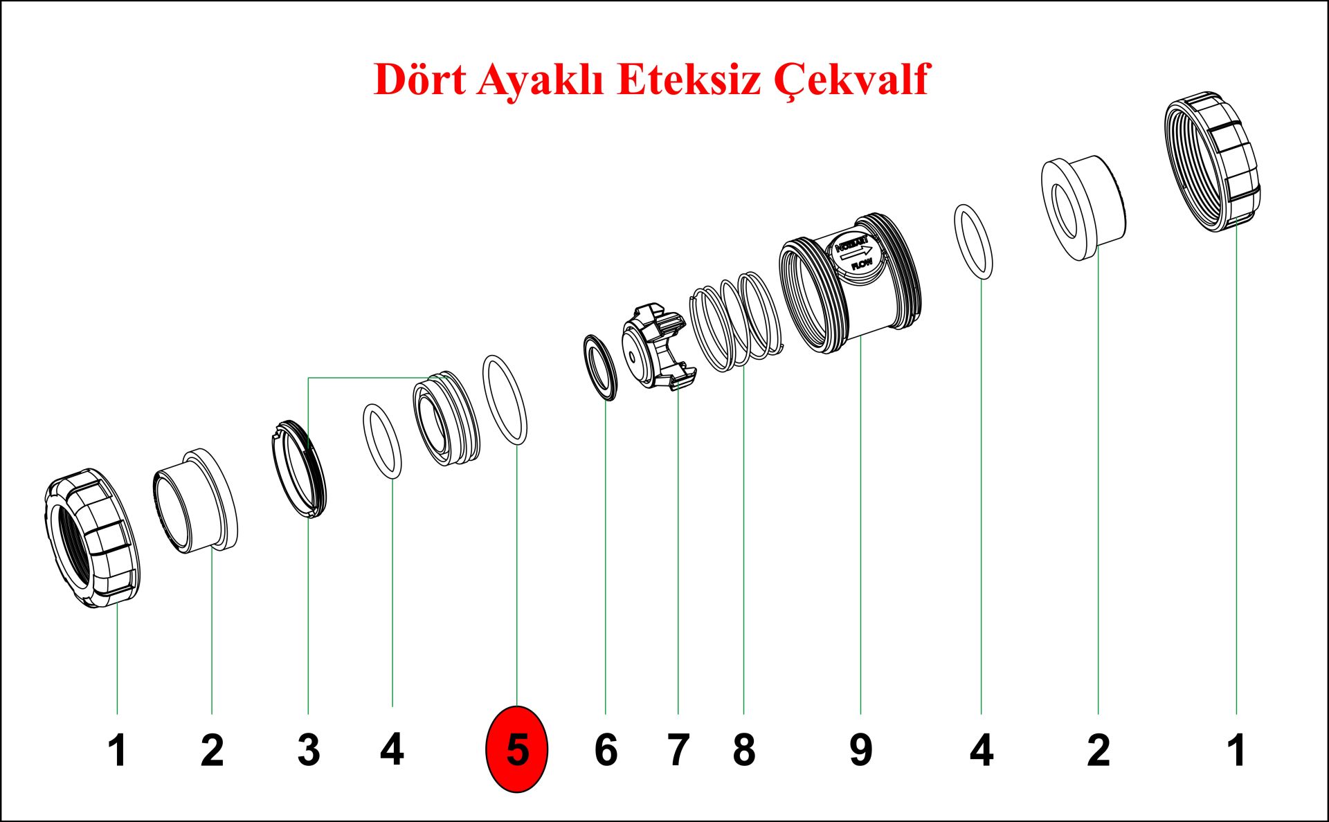 Çekvalf gövde o-ringi (No:5)