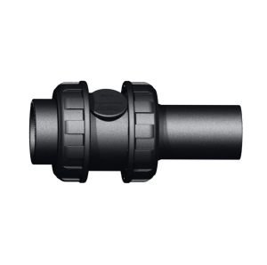 HDPE Bağlantılı Dört Ayaklı Çekvalf 90 mm - 1.taraf HDPE flanş adaptörlü, 2.taraf dişli