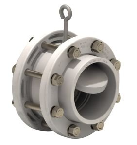 PPRC Beyaz Çalpara Çekvalf 140 mm - Kole+Flanş Komple